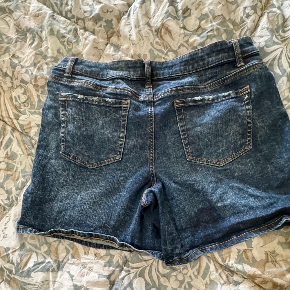 Maurices Dark Blue Jean Shorts - Picture 3 of 5